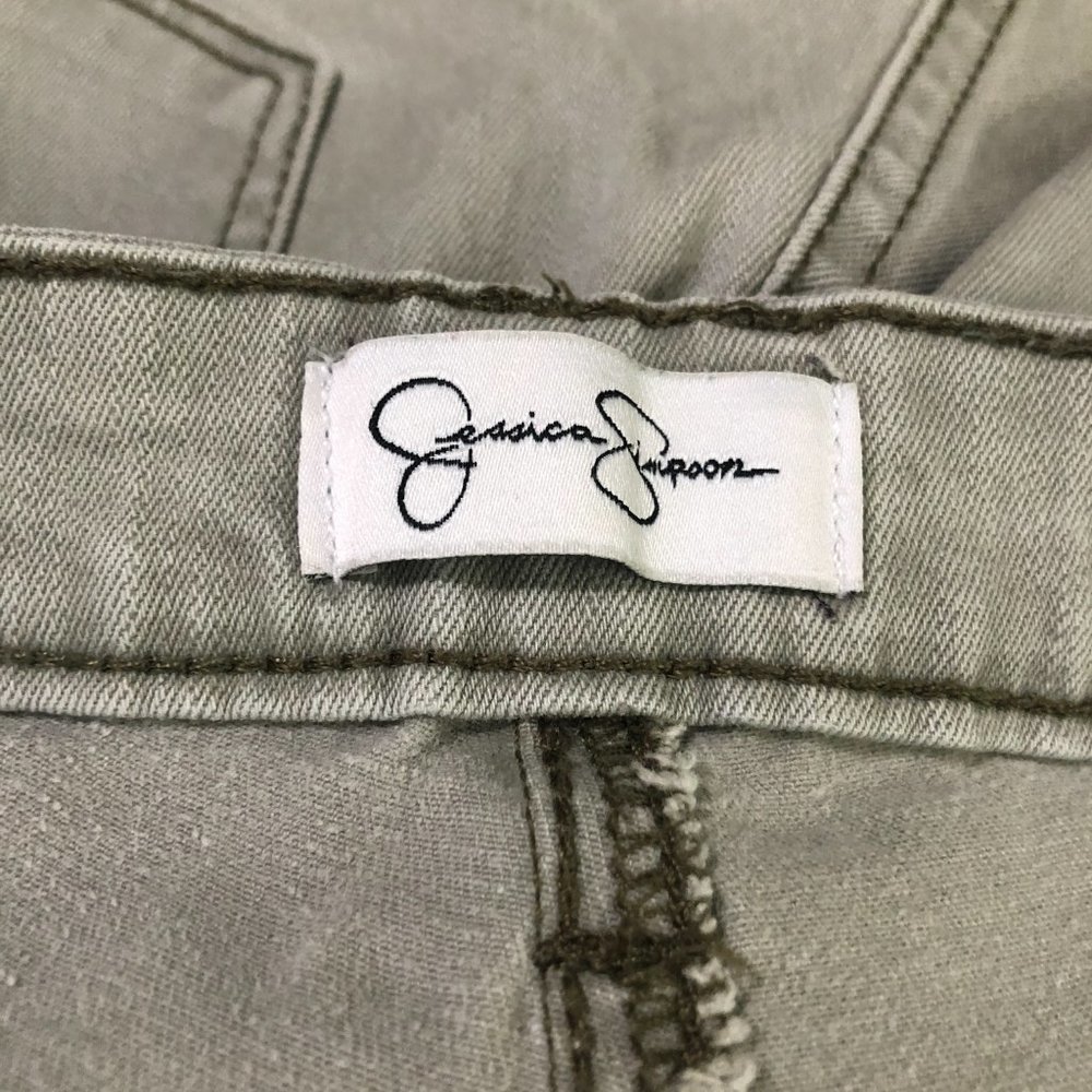 JESSICA SIMPSON Rolled Crop Skinny Jeans Meadow Green 10/30 - Picture 8 of 14